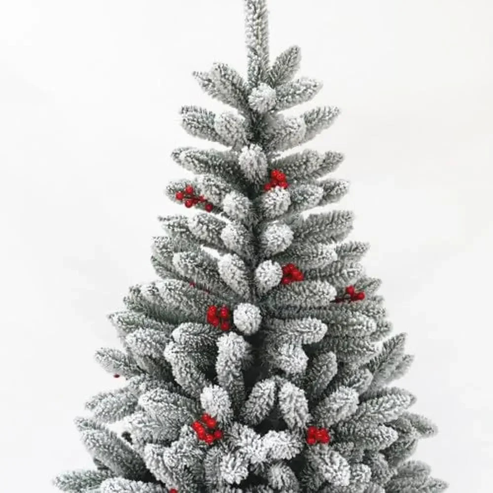 7.5ft Snow Flocked Artificial Spruce Christmas Tree