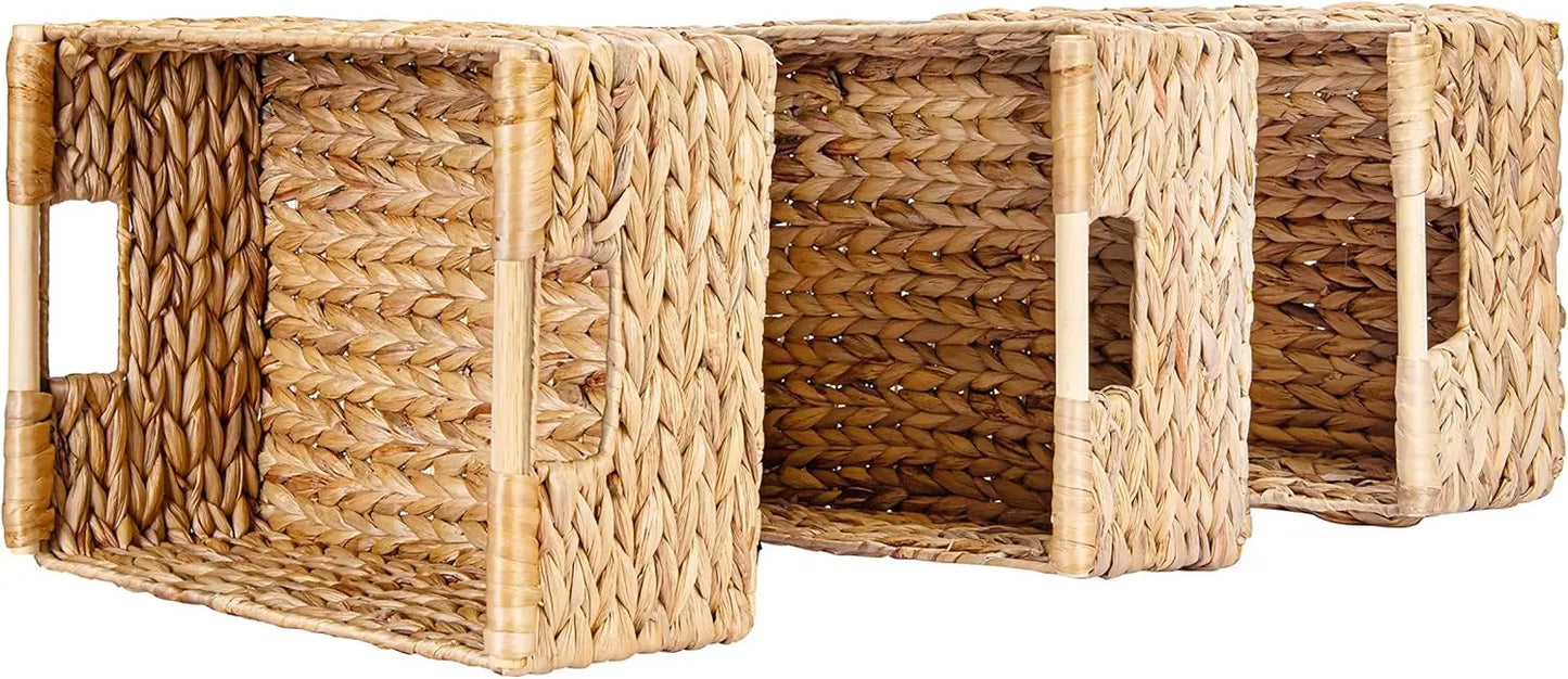 Large Wicker Basket  with Wooden Handles