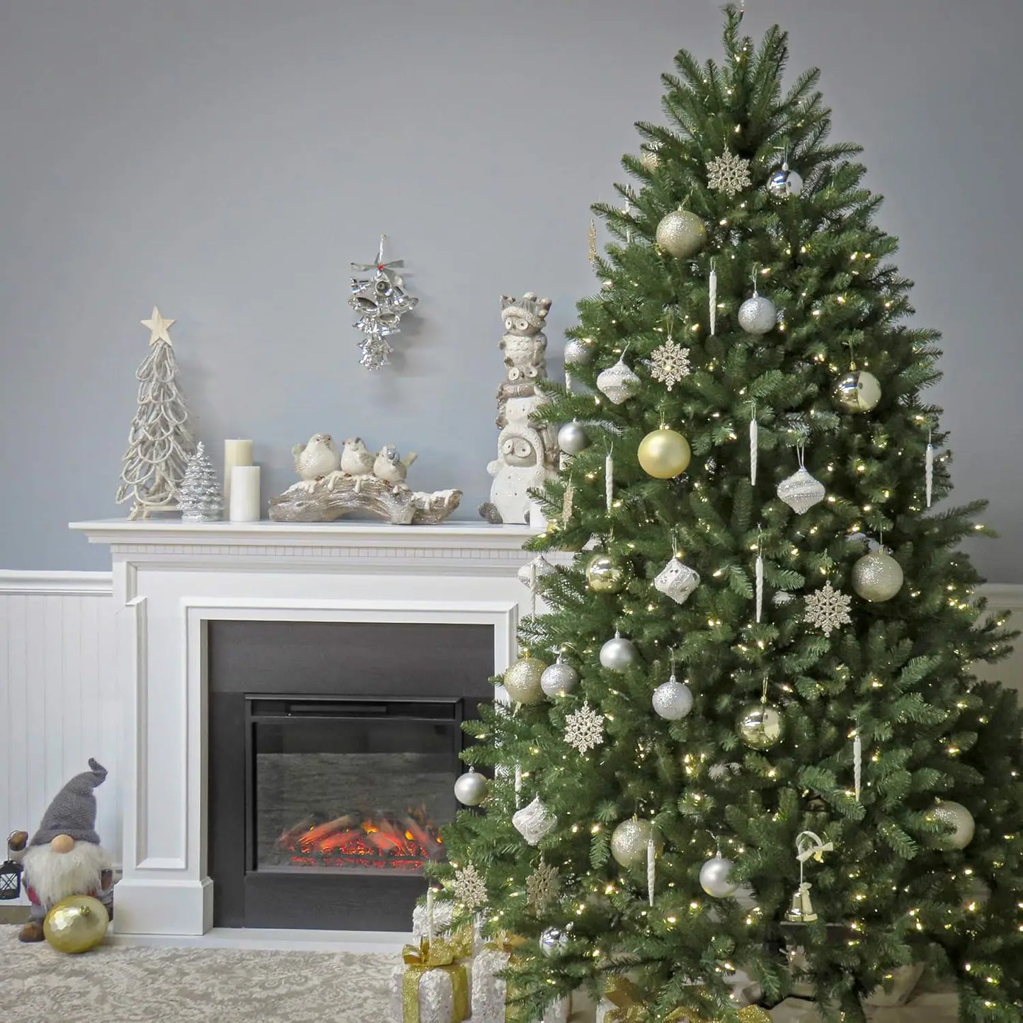 Artificial Full Christmas Tree, Green, Dunhill Fir