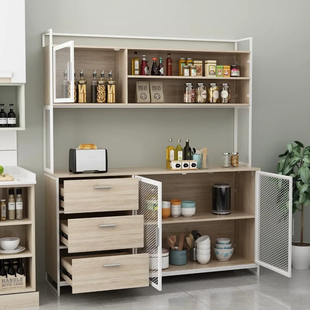 Modern Wood Sideboard Buffet Storage Cabinet