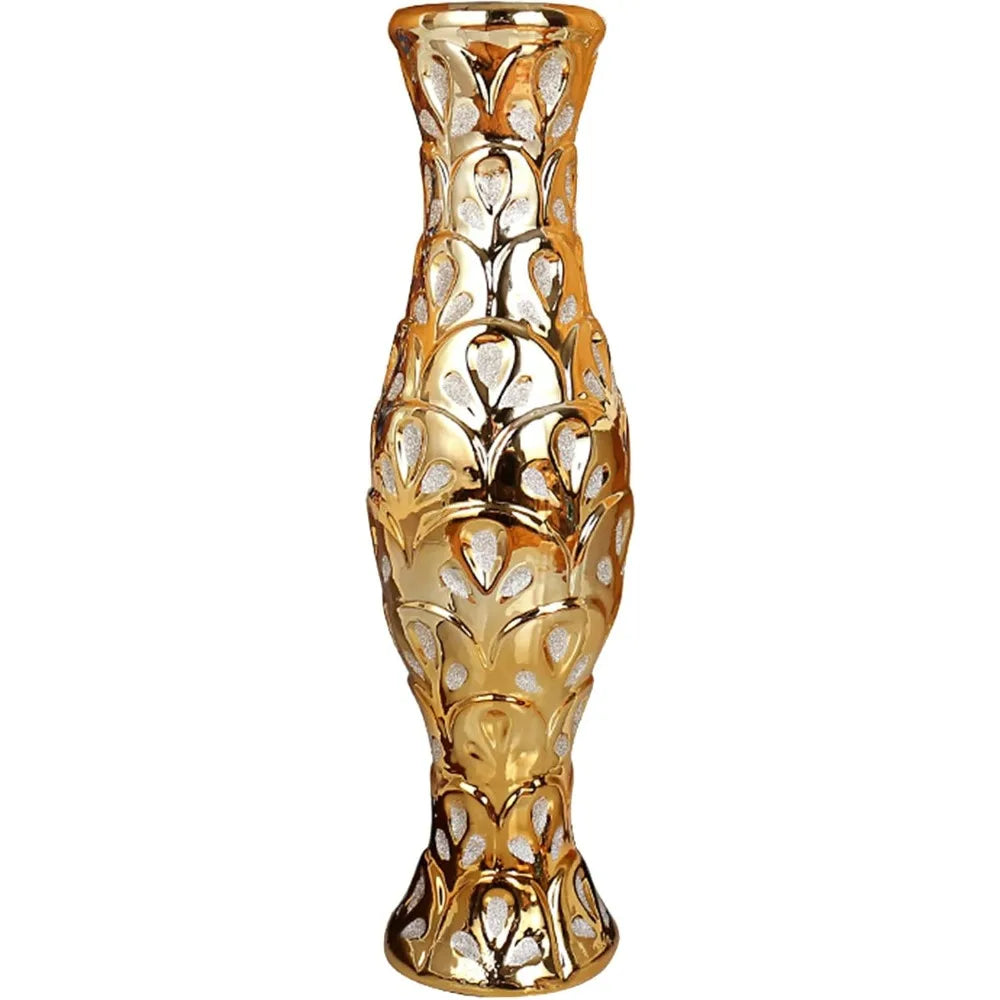 Gold Home Decoration Ceramic Floor Vase