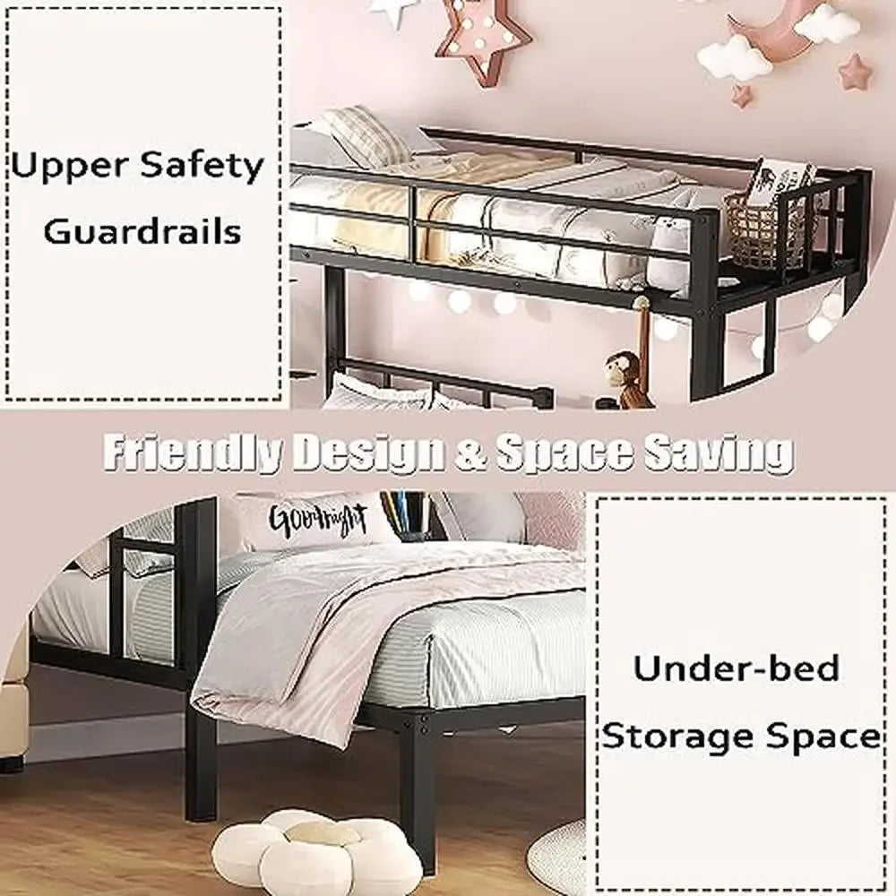 Metal Triple Bunk Beds Space Saver