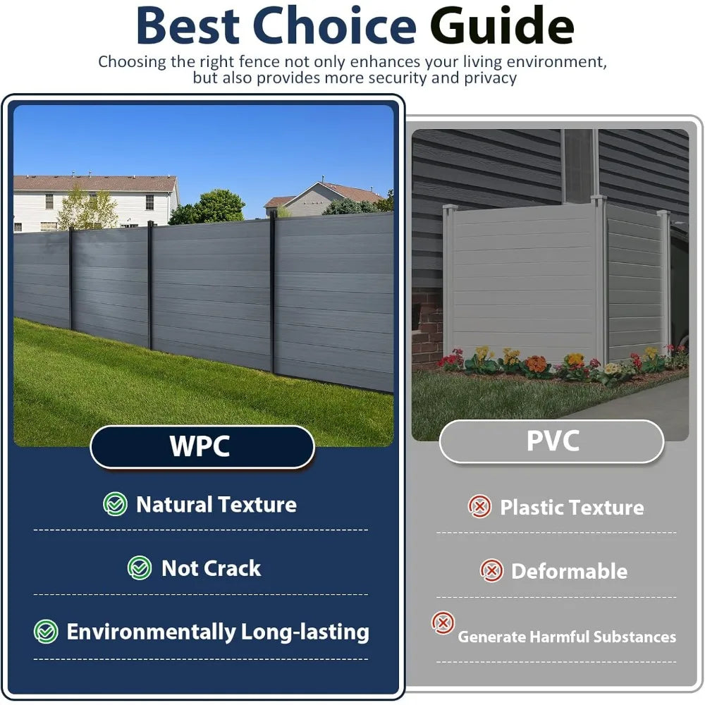 6x6Ft  Wind Resistant Privacy Fencing