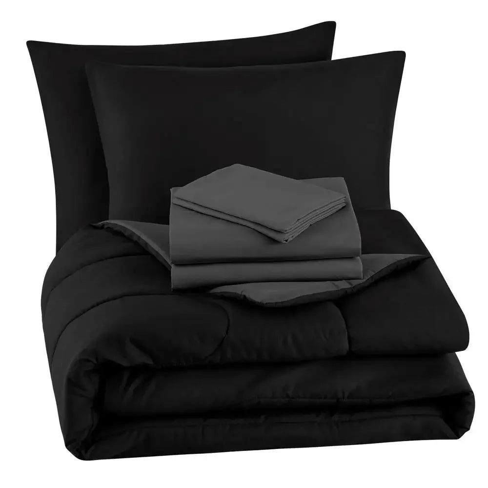 Black 7-Piece Bedding Set