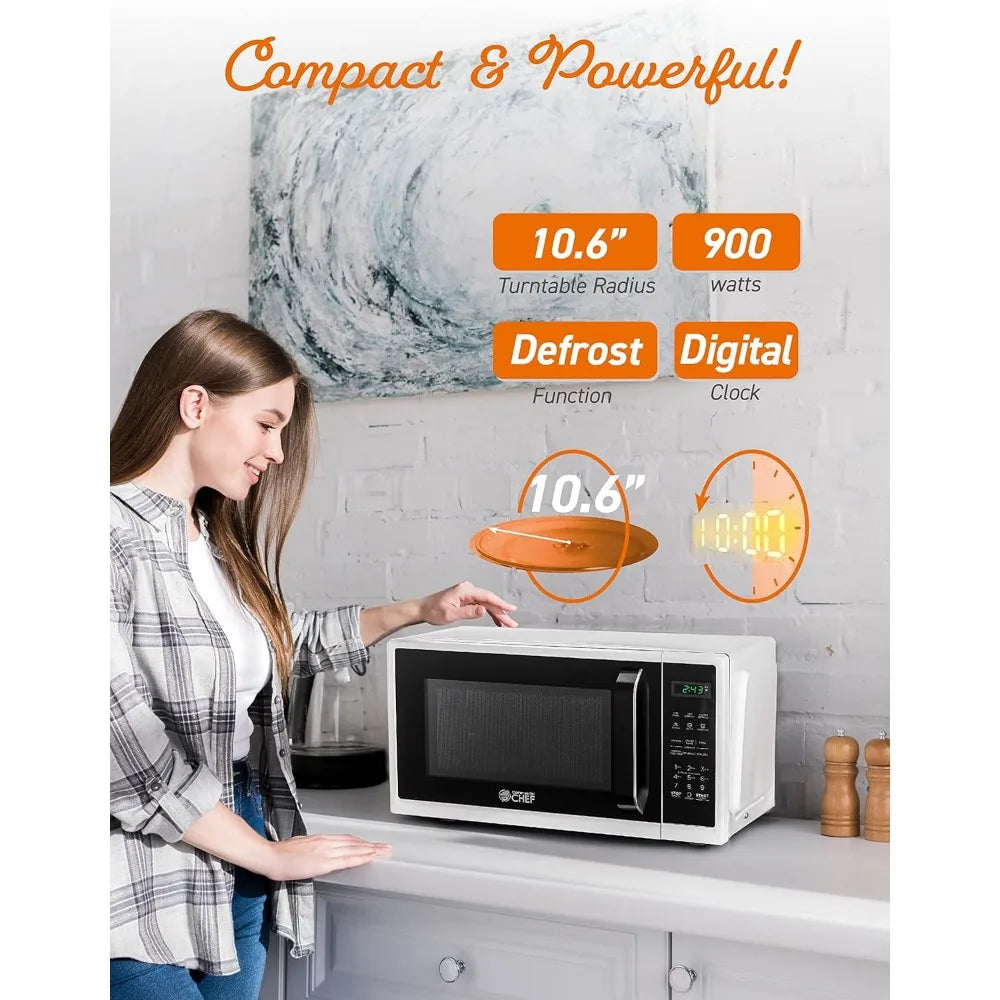 0.9 Cubic Foot Small Microwave with Grip Handle