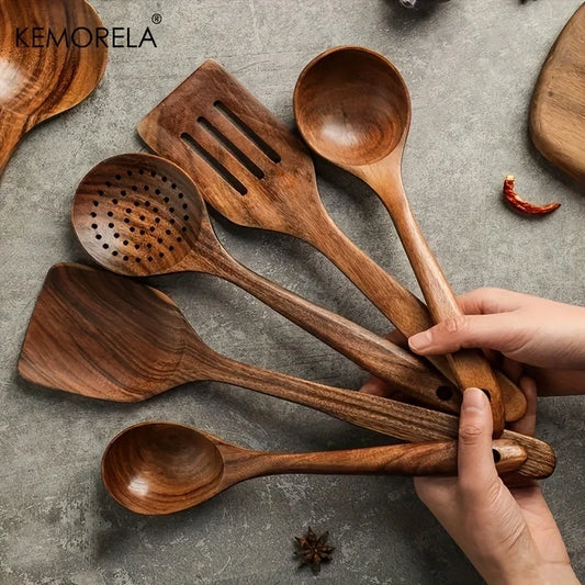 Thailand Teak Cooking  Kitchen Utensils