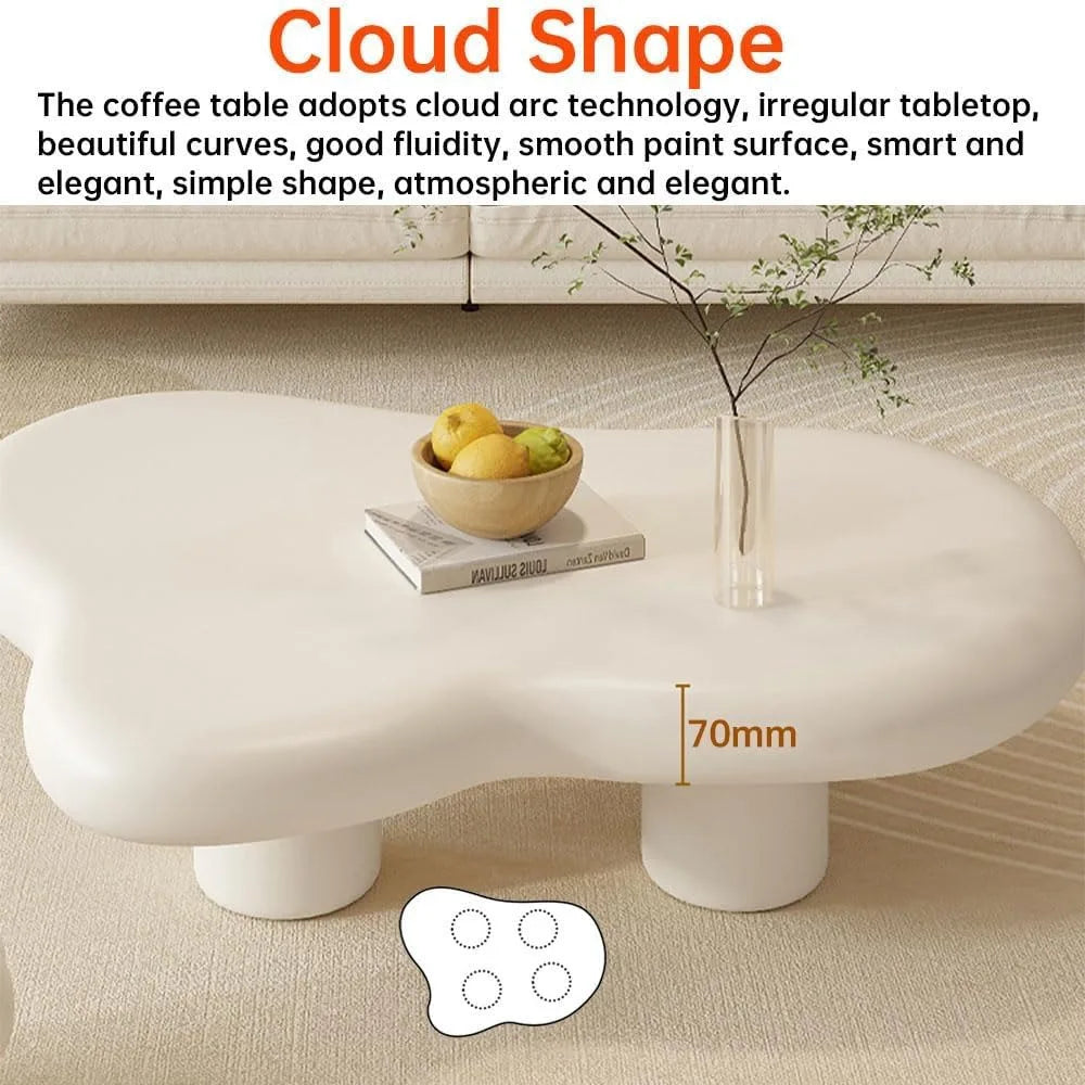 White Cloud Shaped Coffees Tables