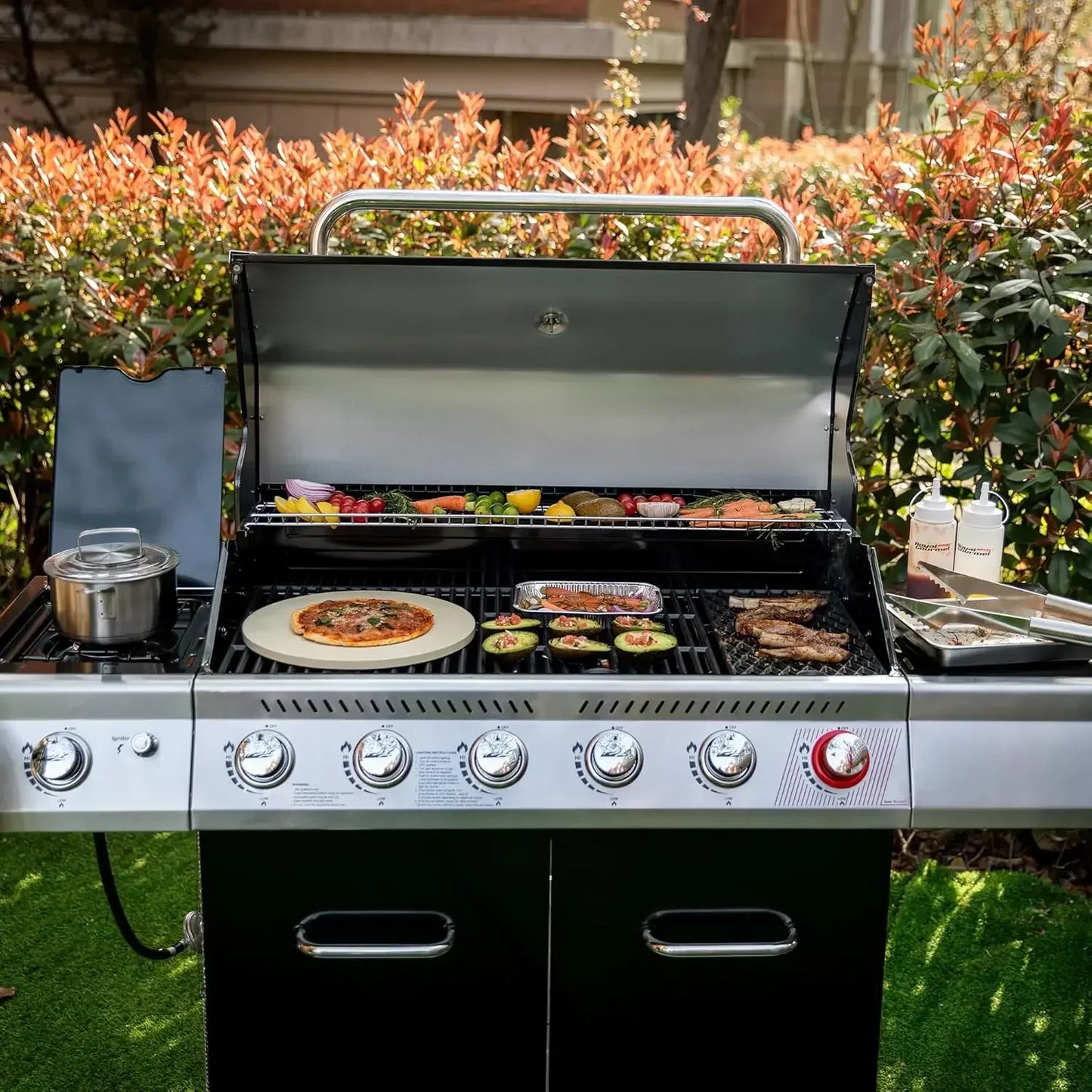 6-Burner Propane Grill w/Sear & Side Burner