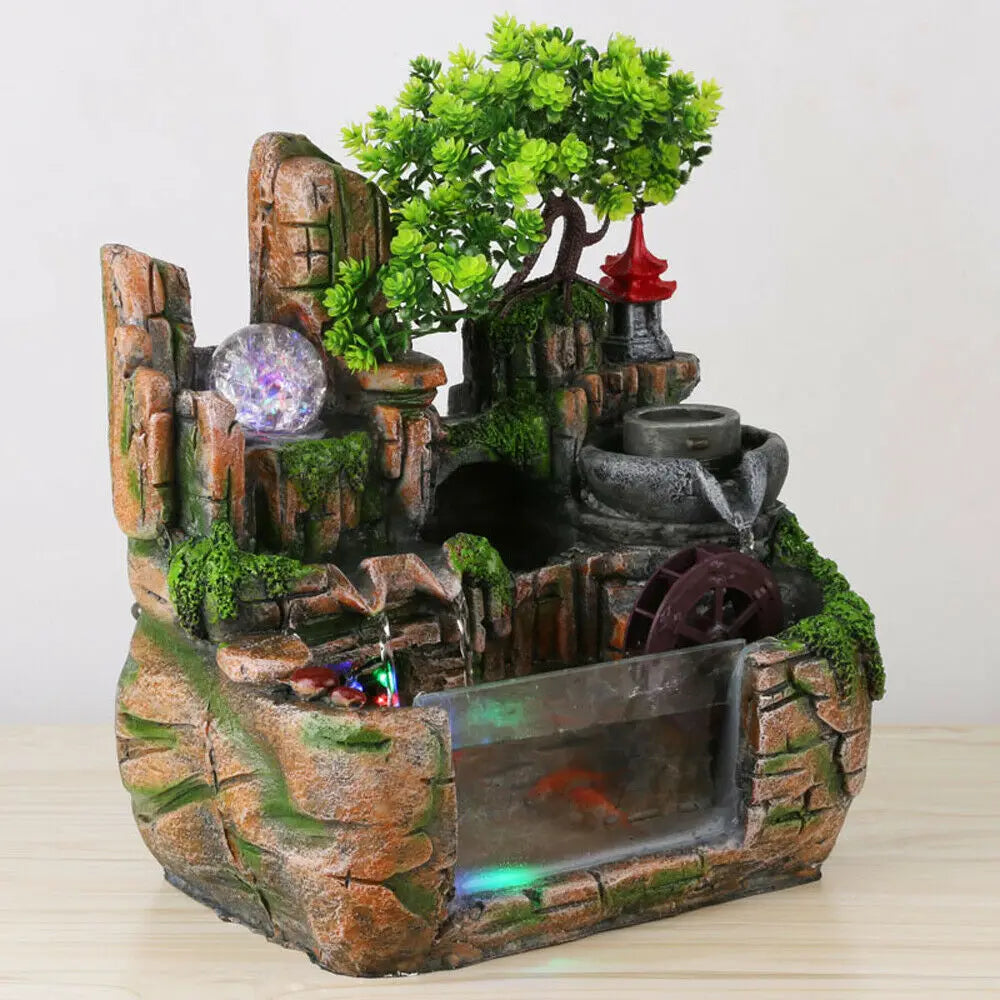 Desktop Resin Fountain Waterfall