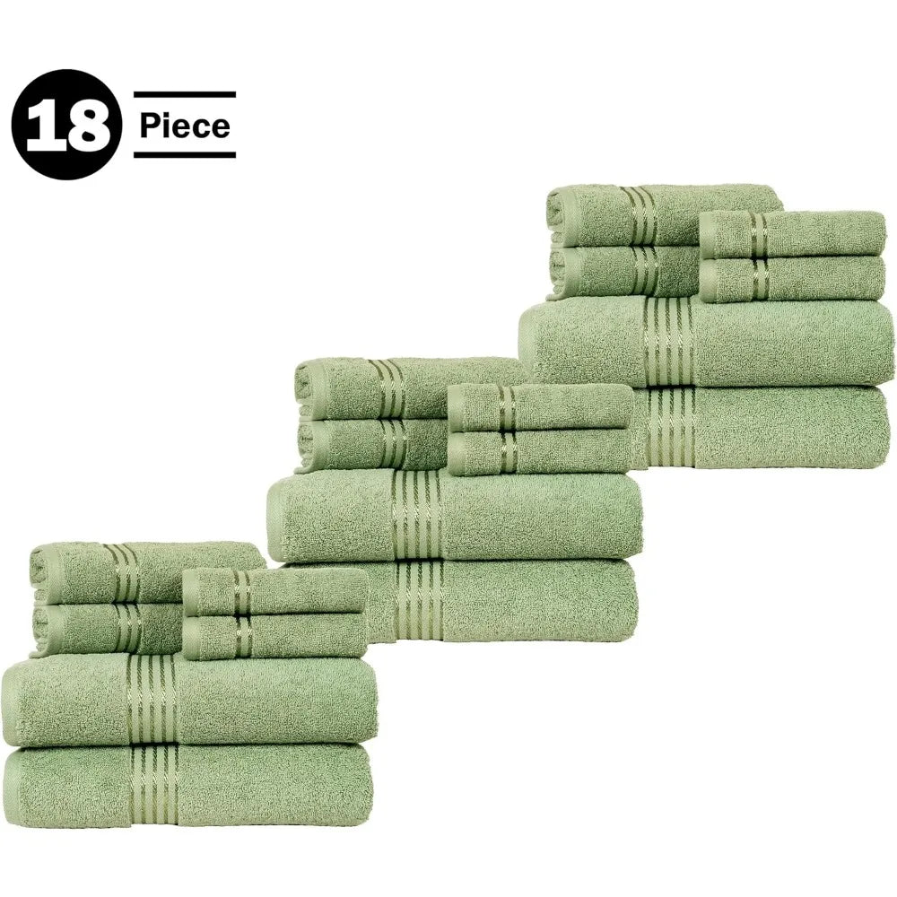 18PC Towel Set Accessories