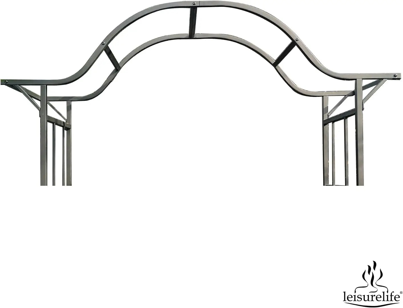 Decorative Garden Arch Trellis with Gate Fence