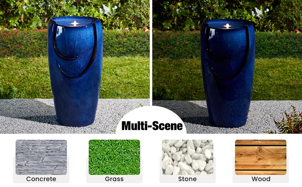 Ceramic Vase Outdoor Water Fountain