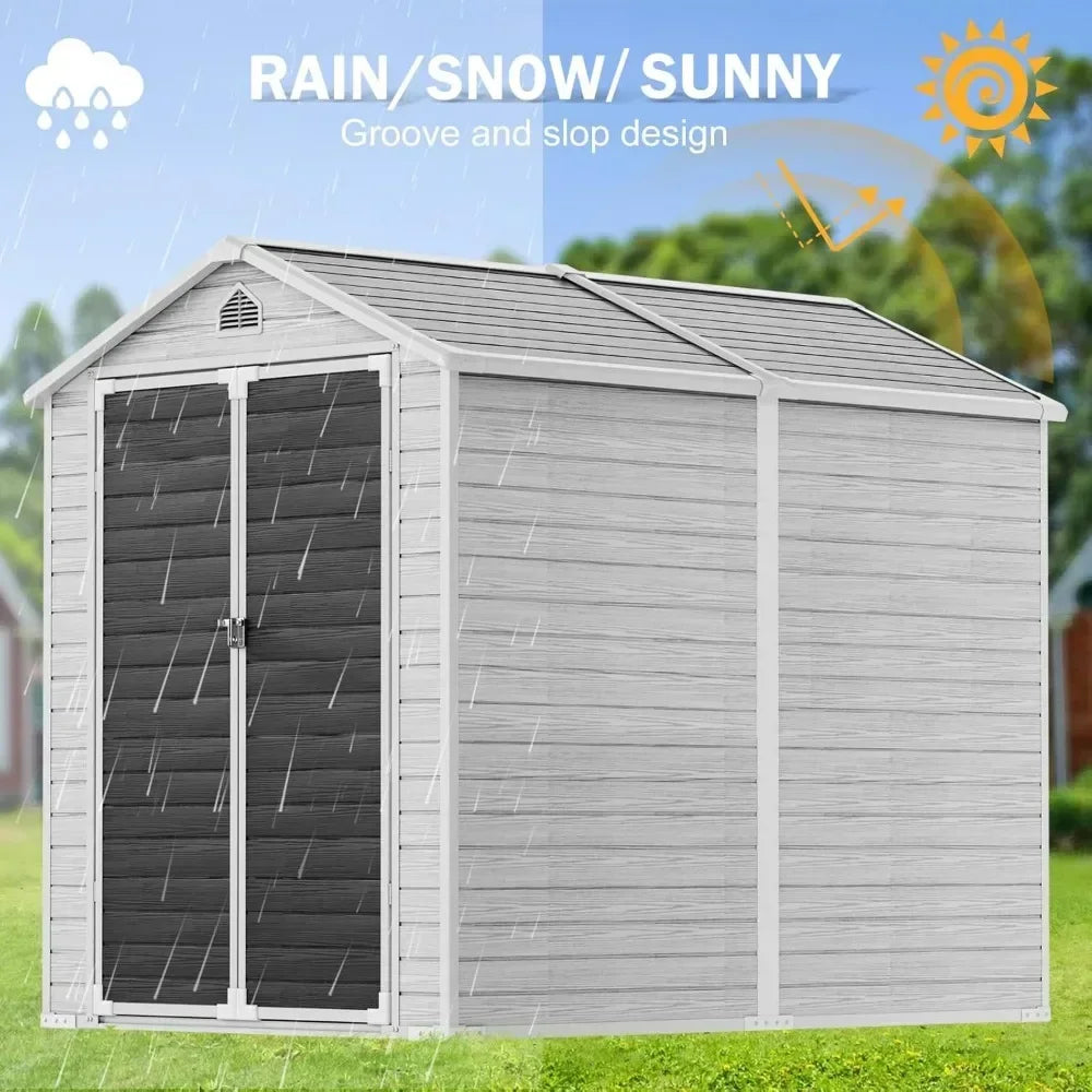 Waterproof Shed, Floor, Lockable Door, Window ,Vents