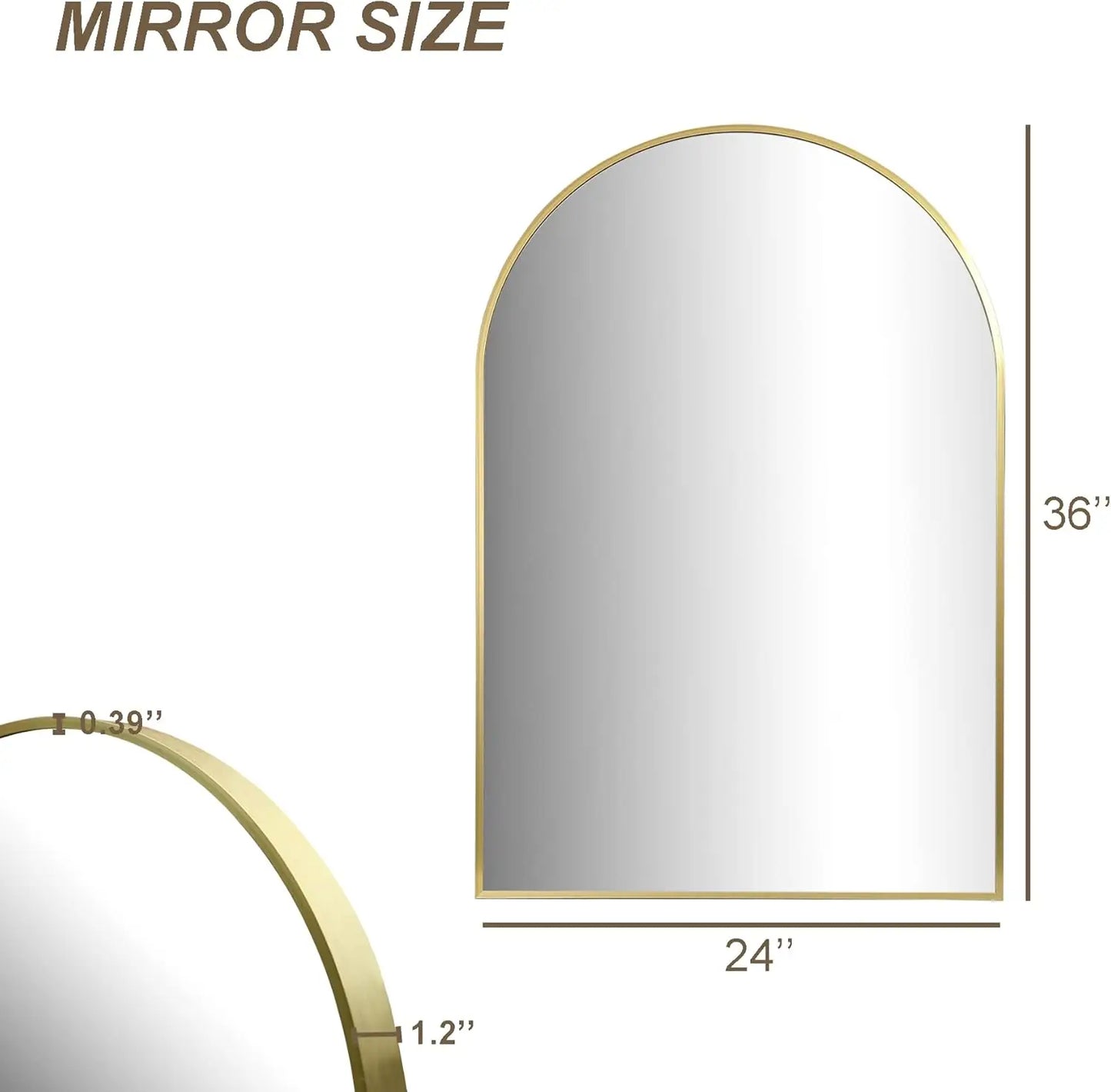 Arched Wall Mirror For Bathroom