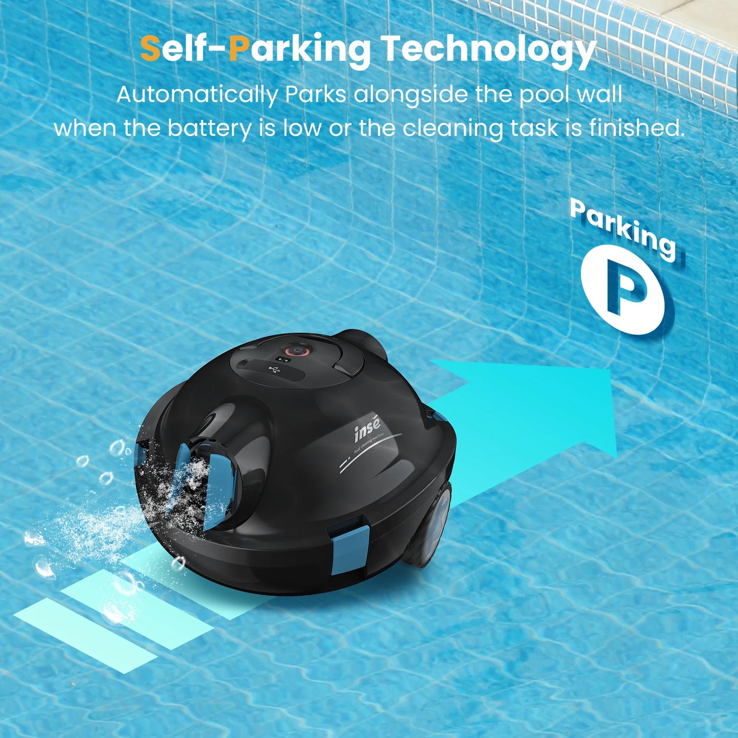 Automatic Cordless Robotic Pool Cleaner