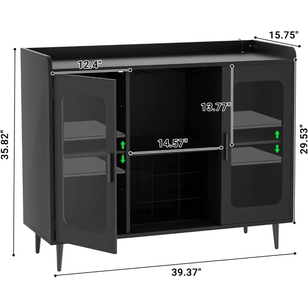 Liquor Cabinet Bar With Power Outlet