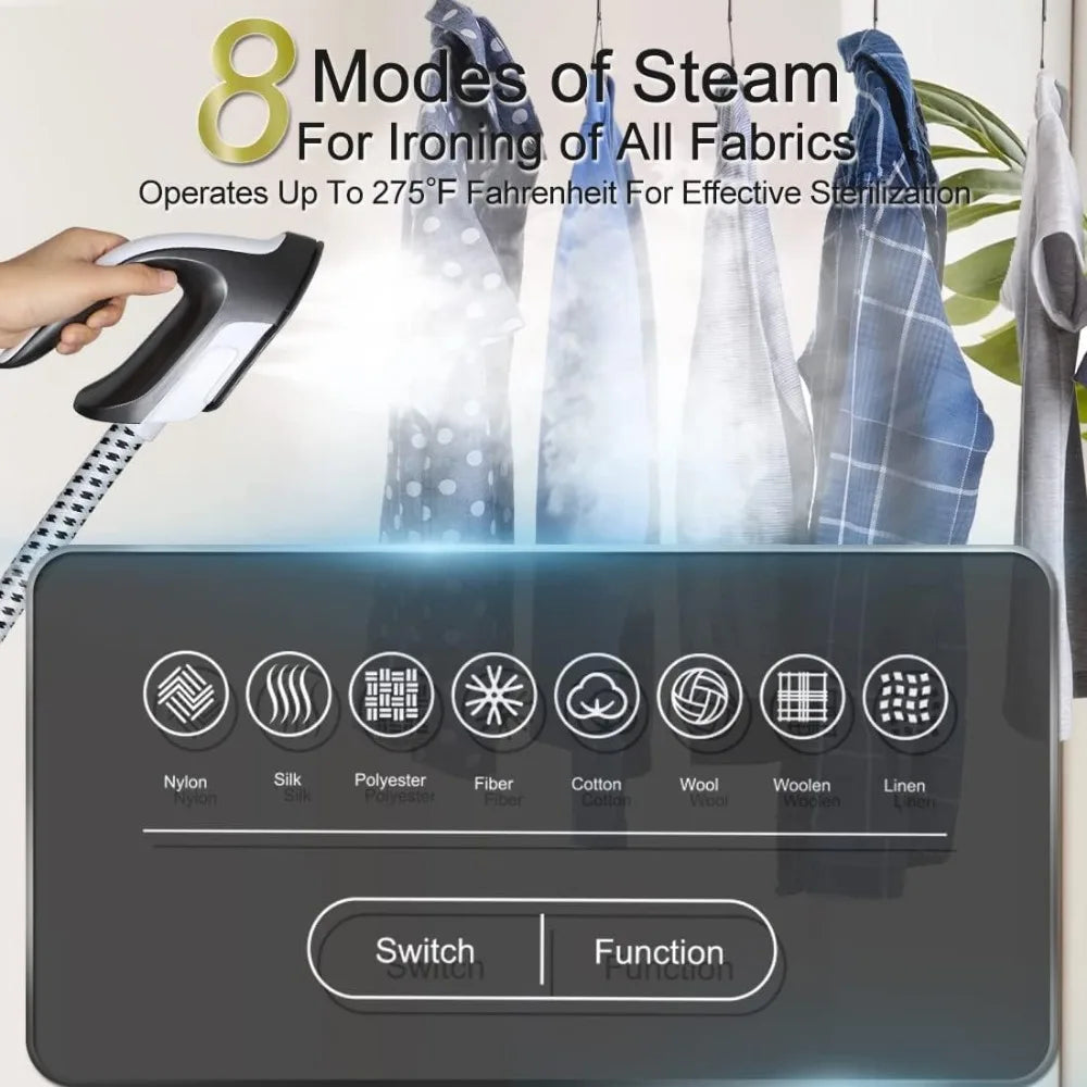 Steamer for Clothes Standing, 1500W Full Size Powerful Upright Clothes Steamer with Adjustable Ironing Board, 90 mins of Steam