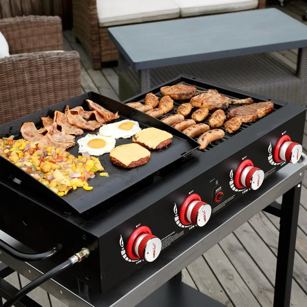 4-Burner Tailgater Grill Griddle Combo