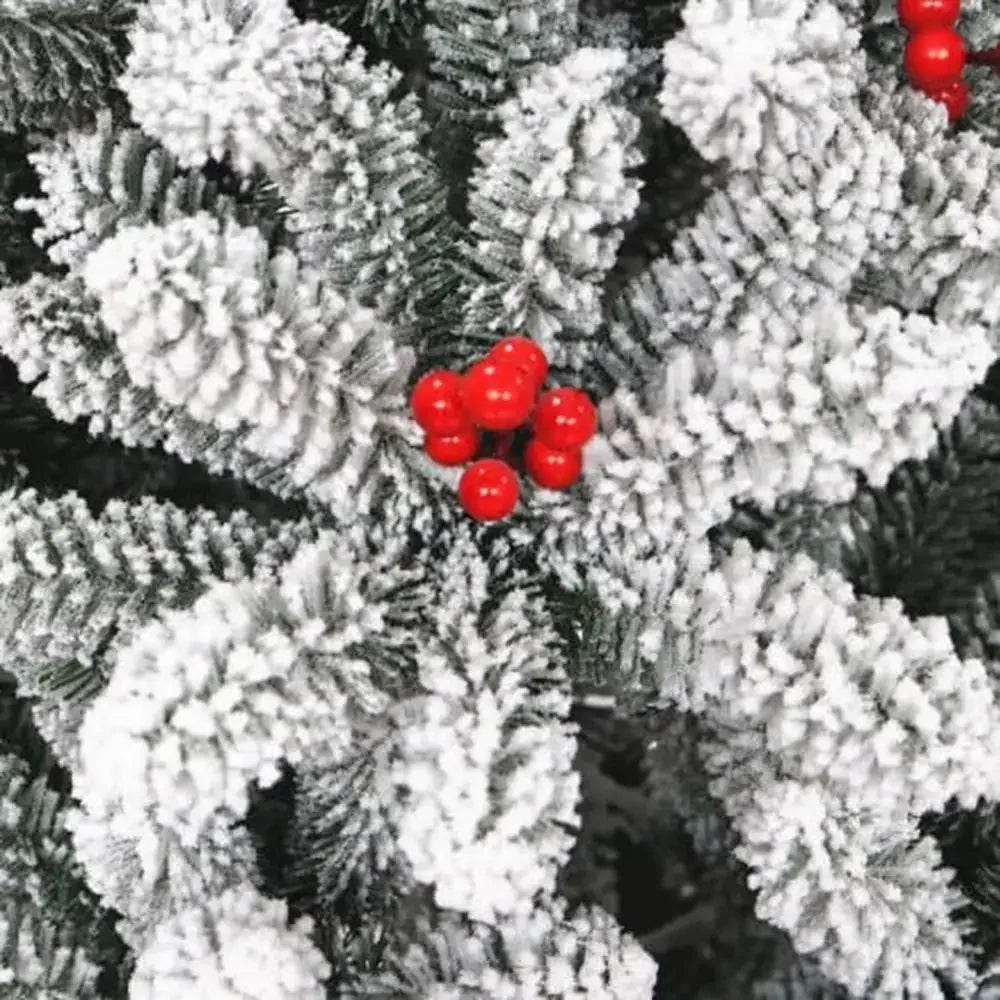 7.5ft Snow Flocked Artificial Spruce Christmas Tree