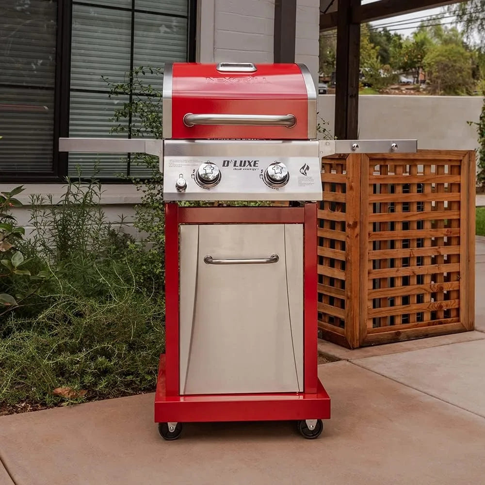 Deluxe 2-Burner Gas Grill with Warming Rack