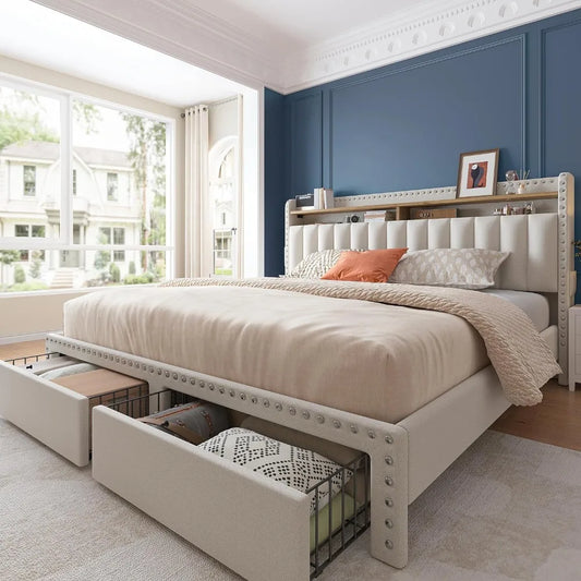 Queen Bed FRAME with Headboard