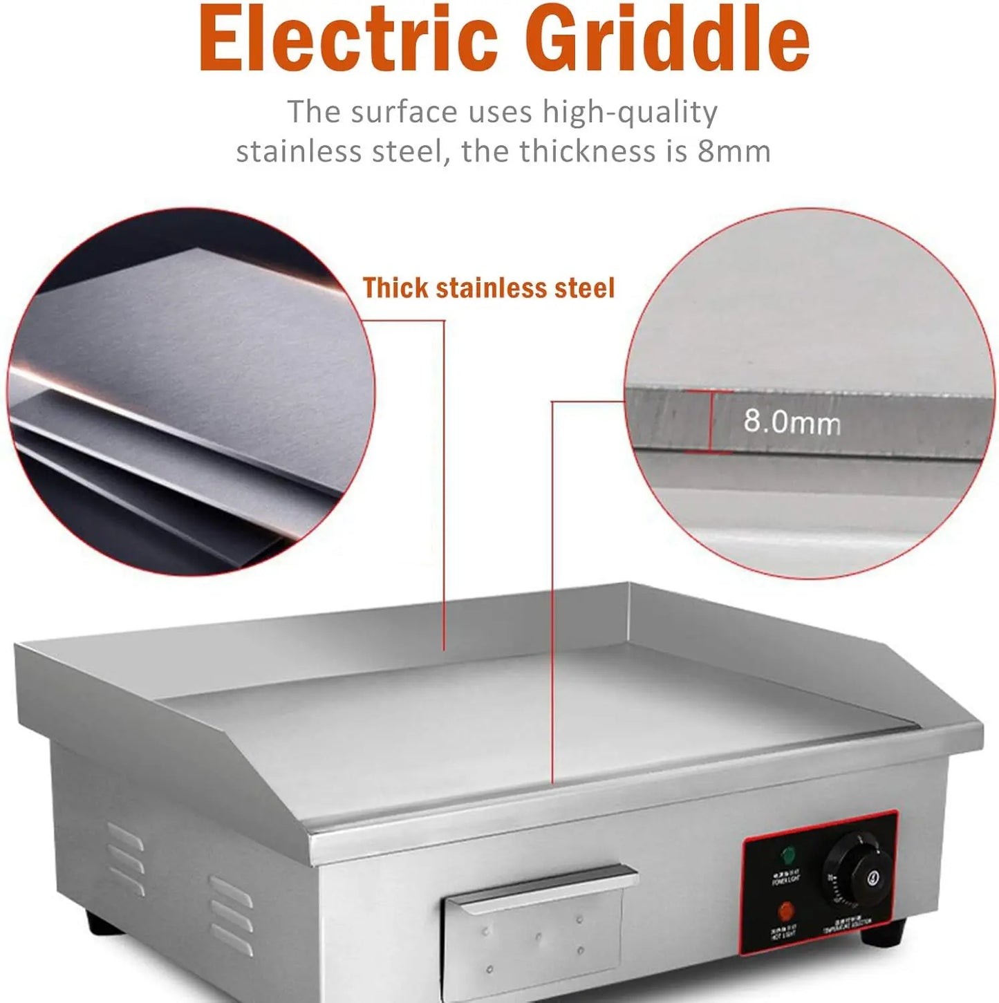 Griddle Flat Top Grill Hot Plate BBQ