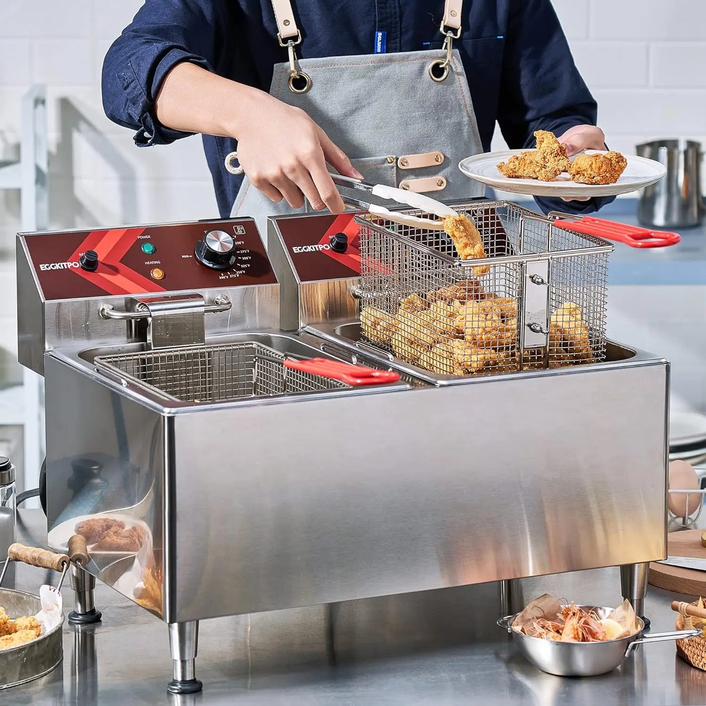 Commercial Deep Fryer Dual Tank Electric