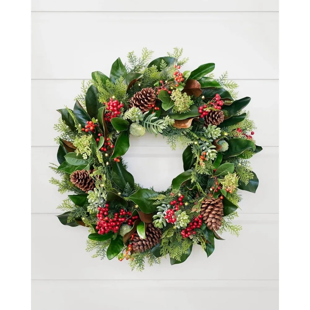 Balm Artificial Christmas Wreath w/LED Transparent Lights