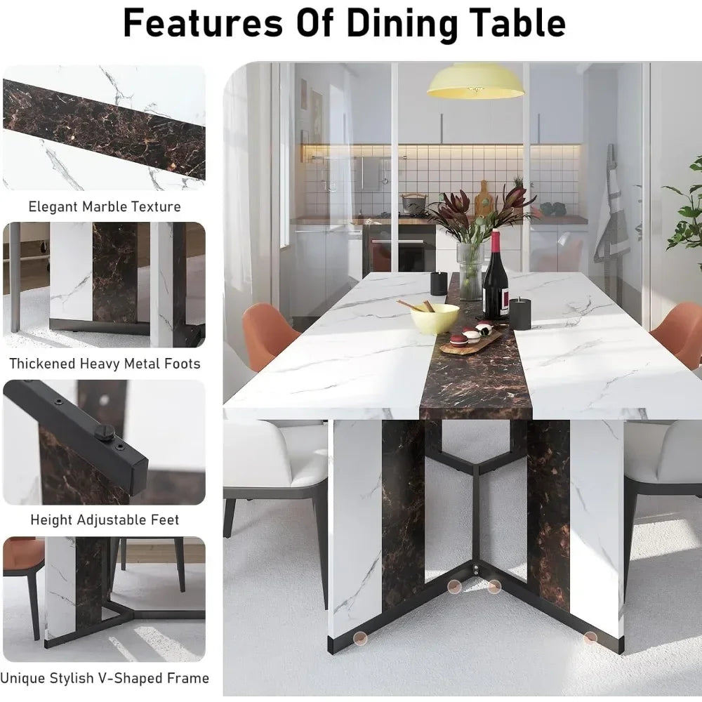 Large Luxurious Dining Table for 4,5,6,7,8 People