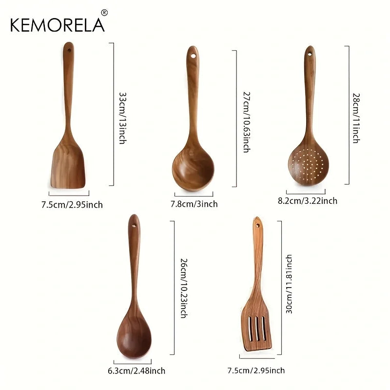 Thailand Teak Cooking  Kitchen Utensils