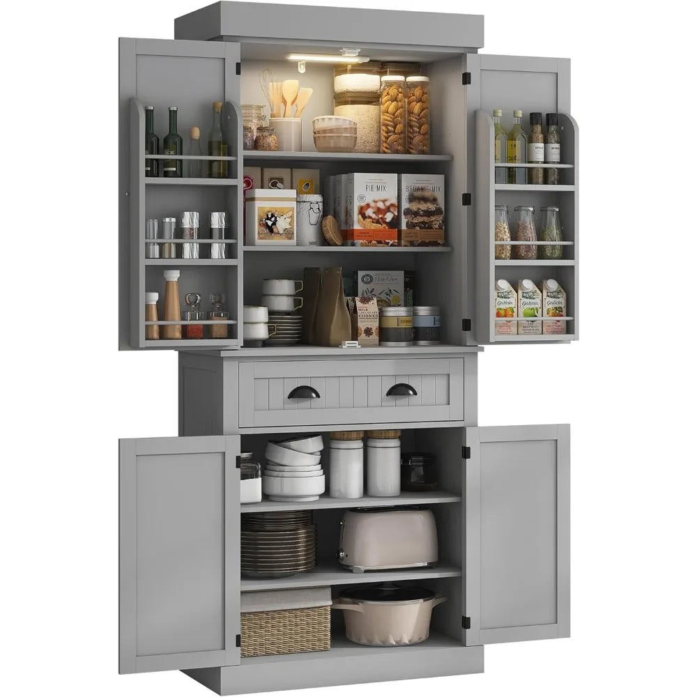 Kitchen Pantry Cabinet With Motion Sensor Light