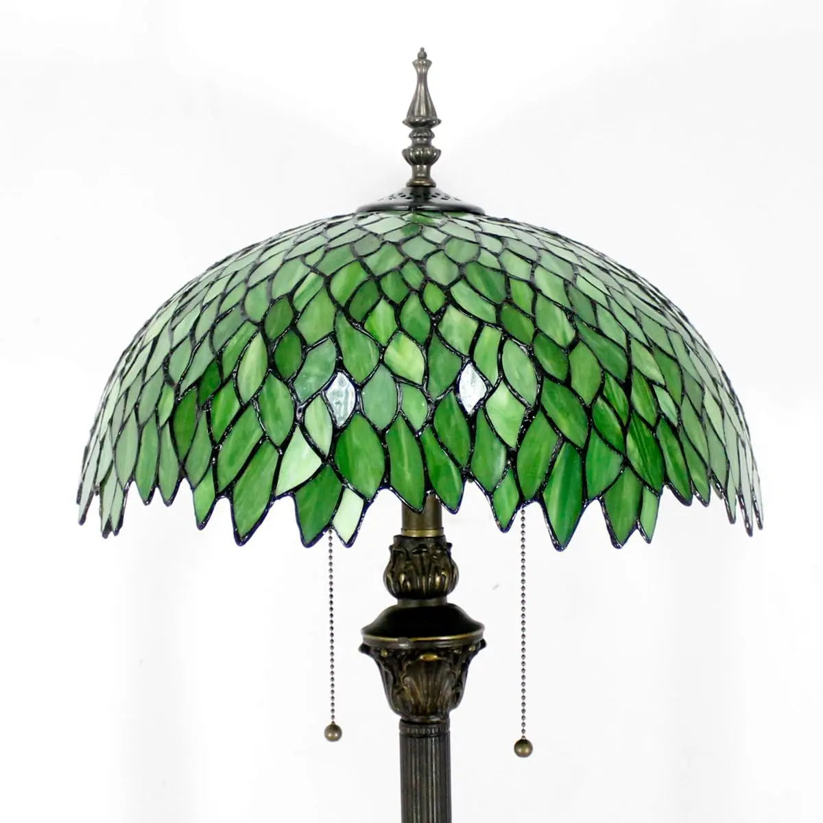 Green Wisteria Stained Glass Reading Light