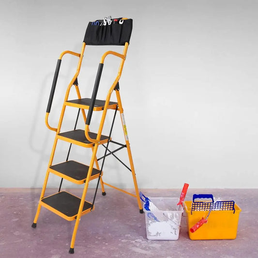 4 Step Ladder with Handrails & ToolBag