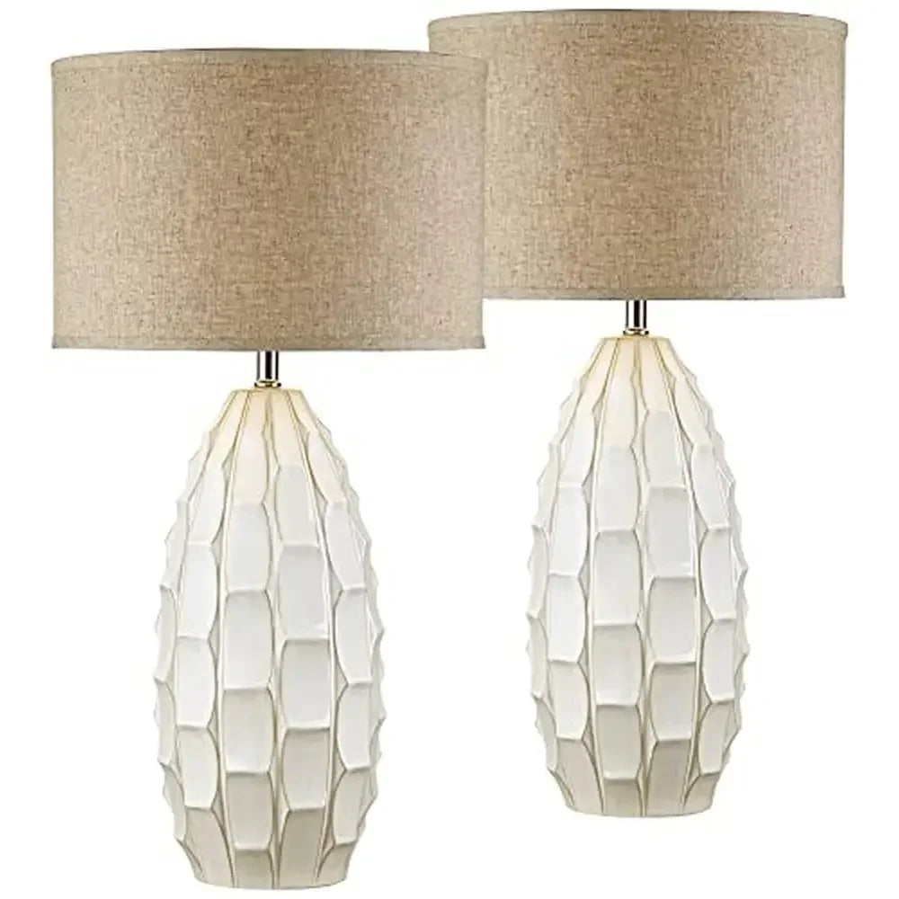 Coastal Oval Ceramic Table Lamps