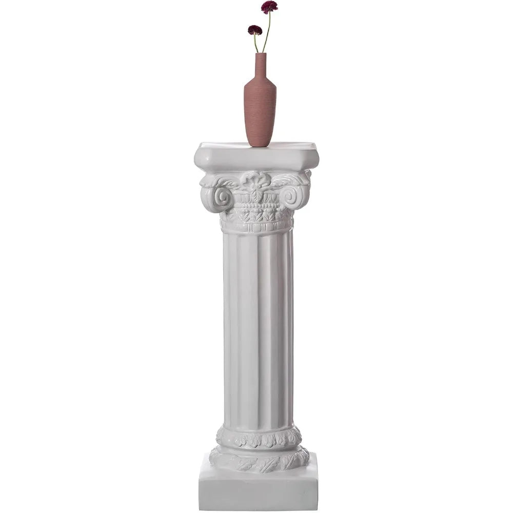 White Plinth Roman Style Column Piller