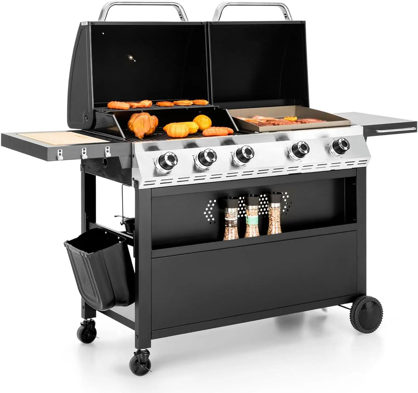 5 Burner Propane Grill and Griddle Combo