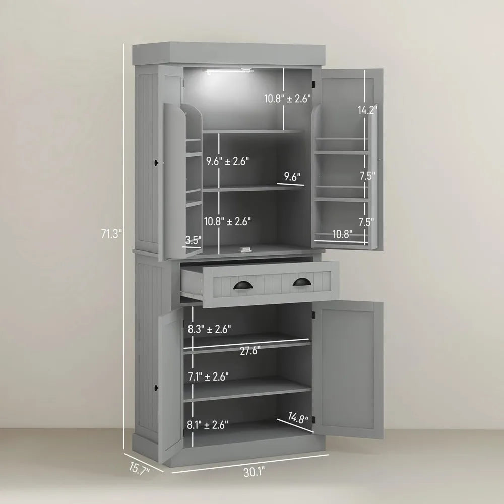 Kitchen Pantry Cabinet With Motion Sensor Light