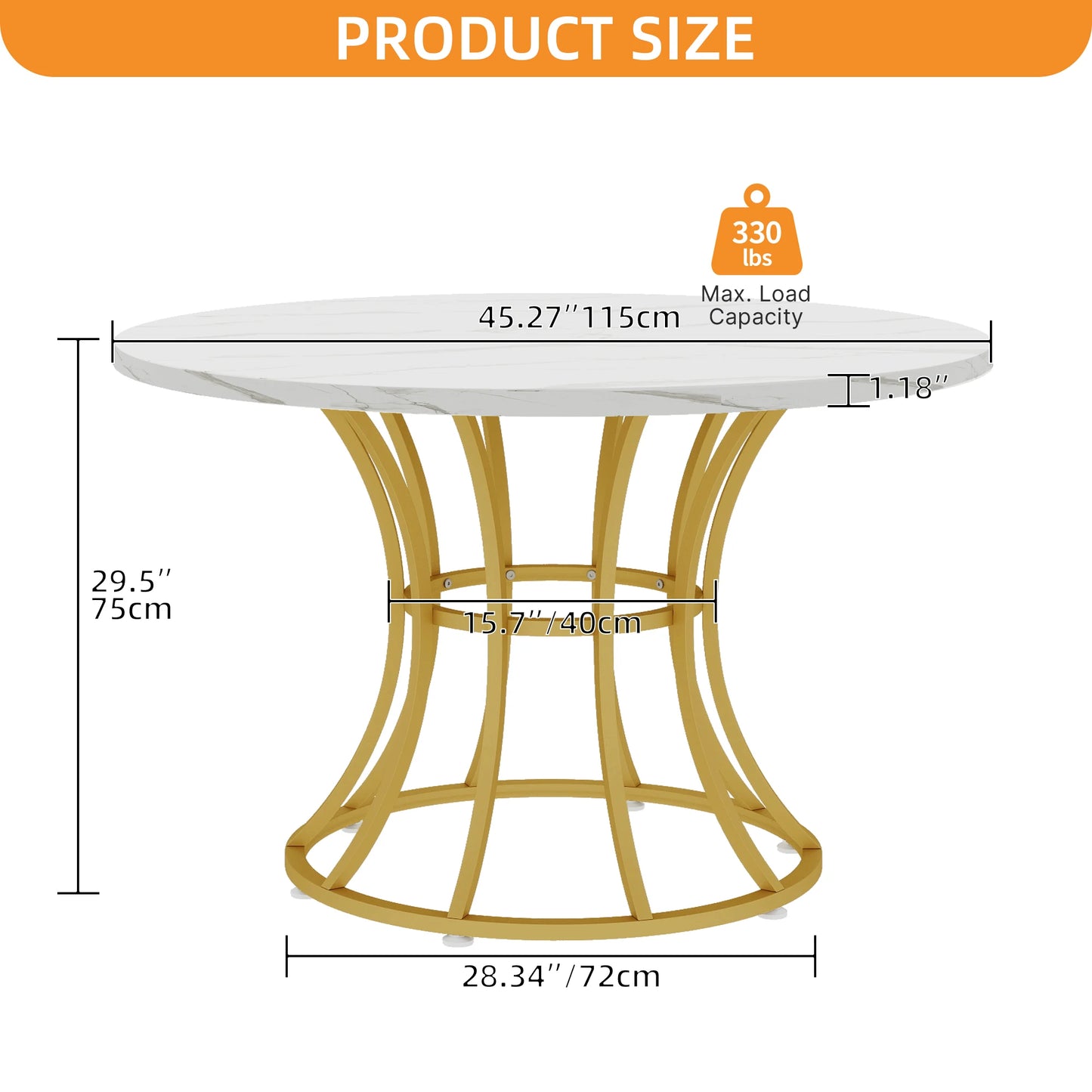 Dining Table Round Marble Pedestal