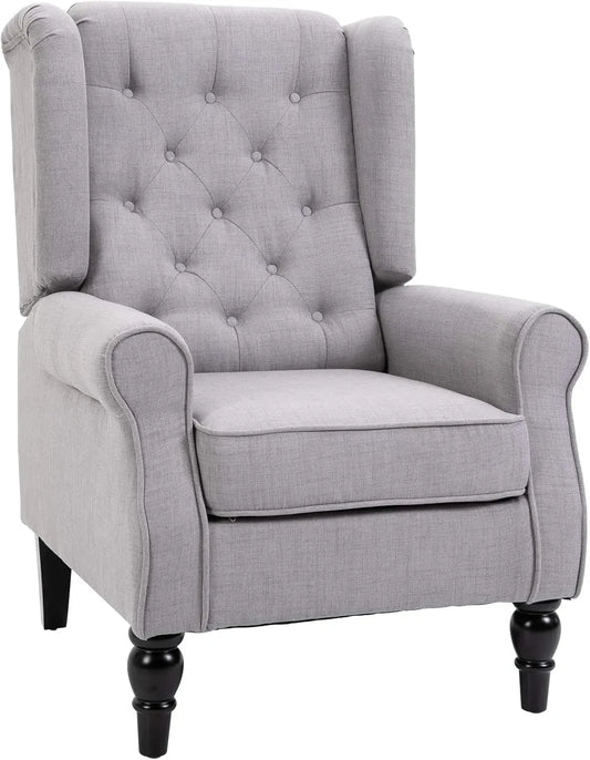 Button-Tufted Accent Chair