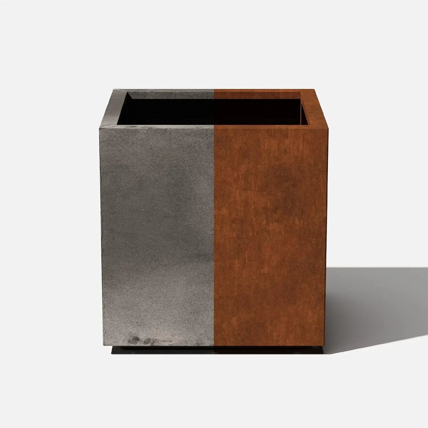 Cube Square Metal Planter for Patio/Garden