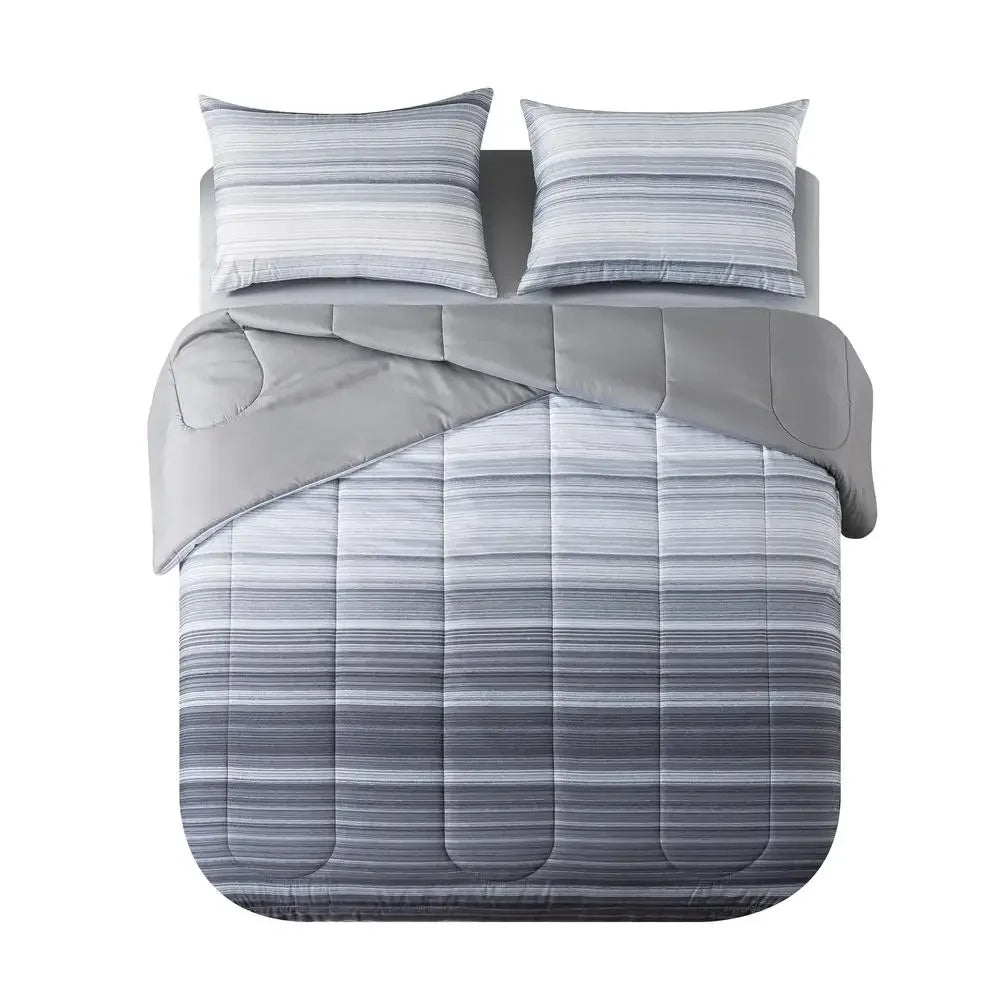 Grey Ombre Stripe Bed-in-A Bag