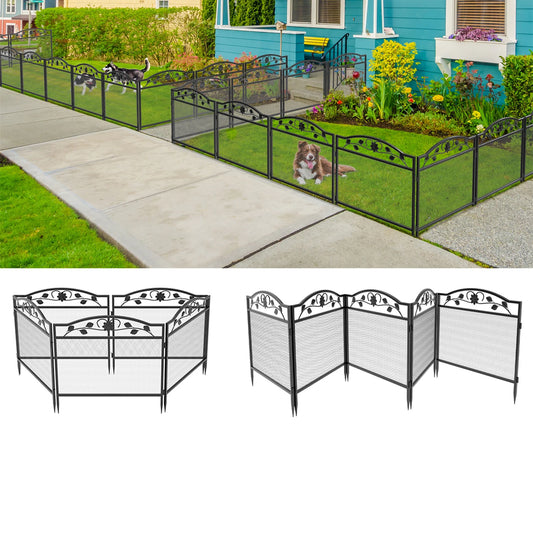 5 PCS Metal Garden Fence Border