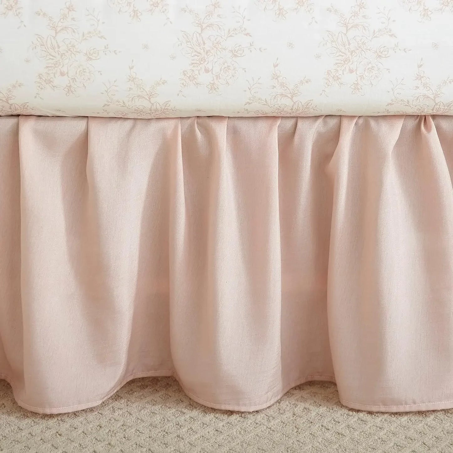 Baby Crib Bed Set Blush Velvet