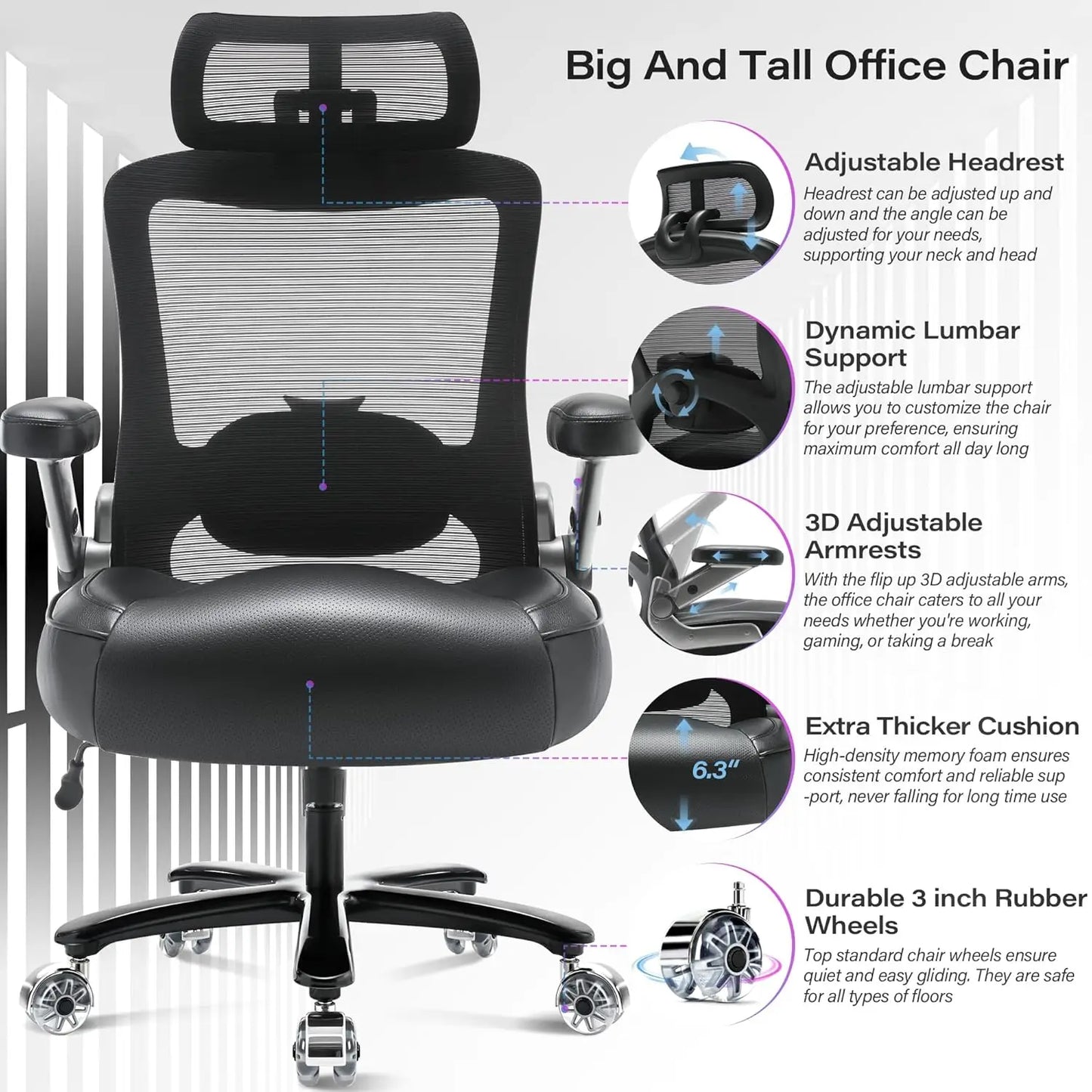 500lbs Big and Tall Office Chair