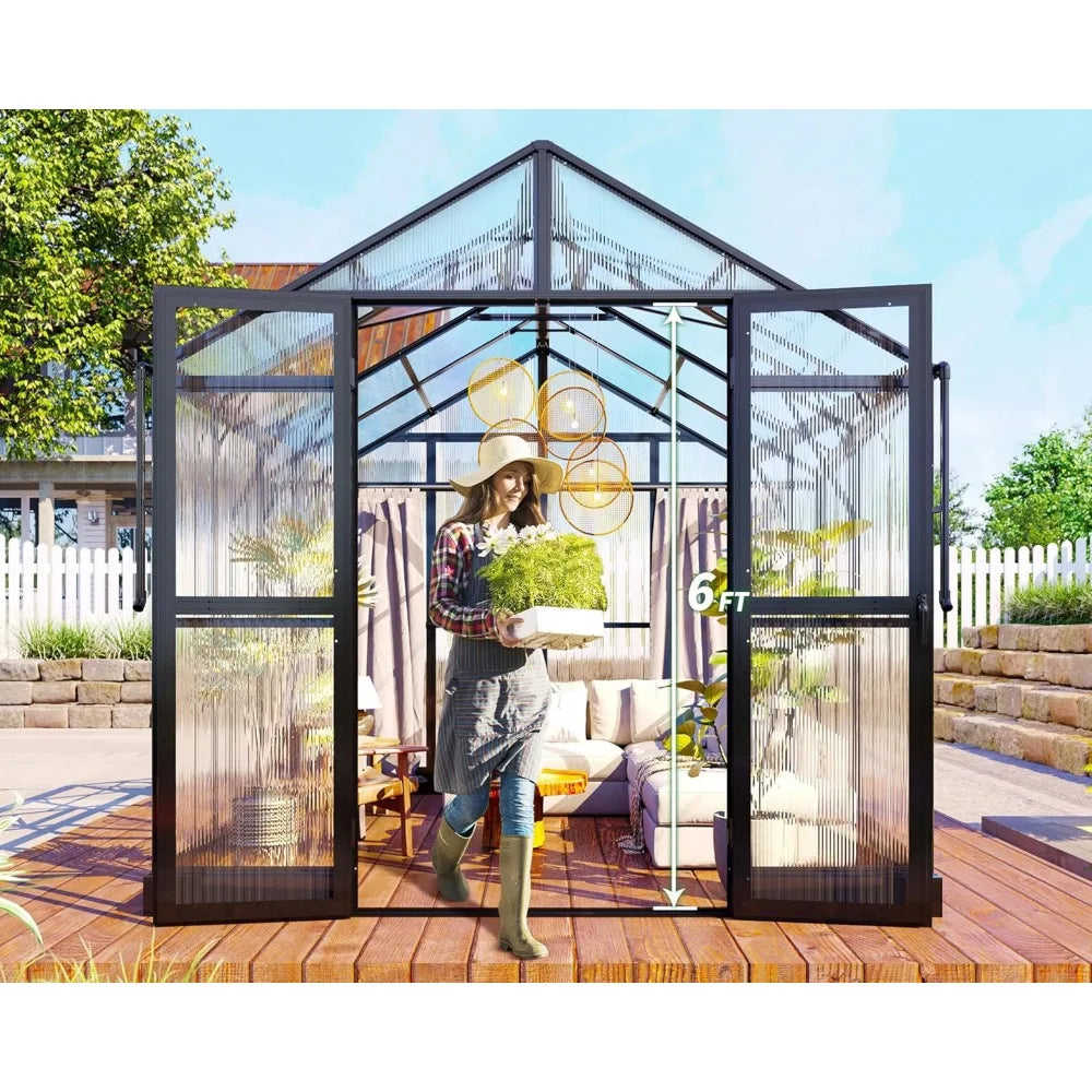 Outdoor Aluminum Polycarbonate Greenhouse