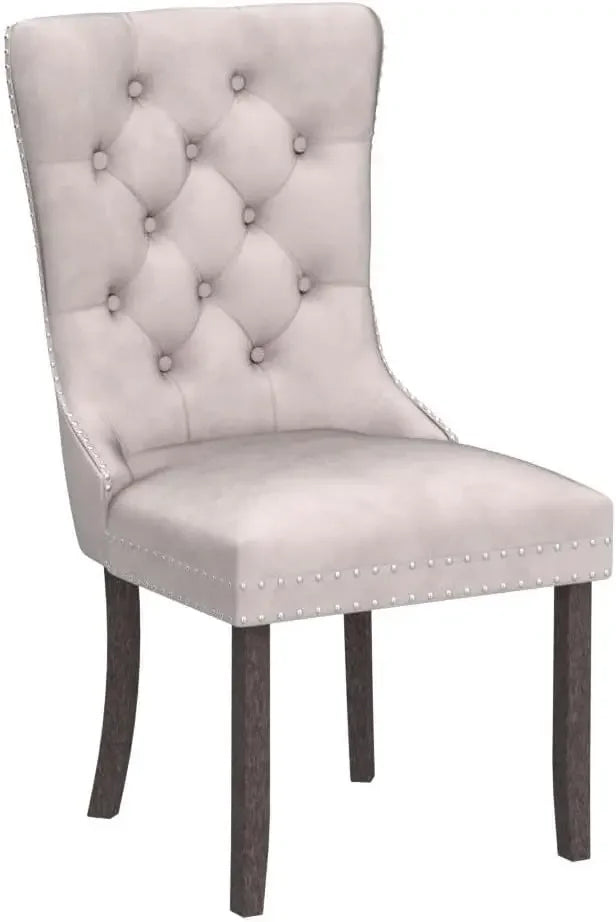 Tufted Dining Chairs Set of 6 Velvet