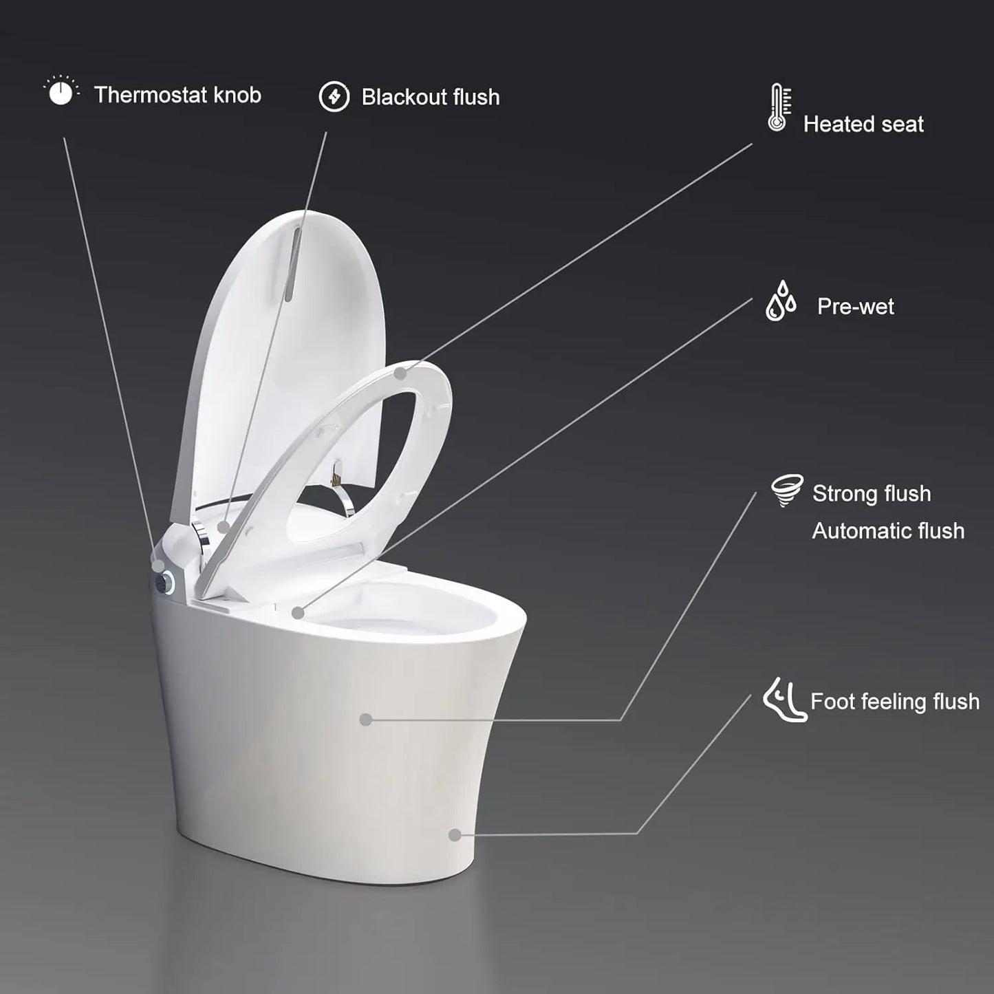 Heated Modern Smart Toilet