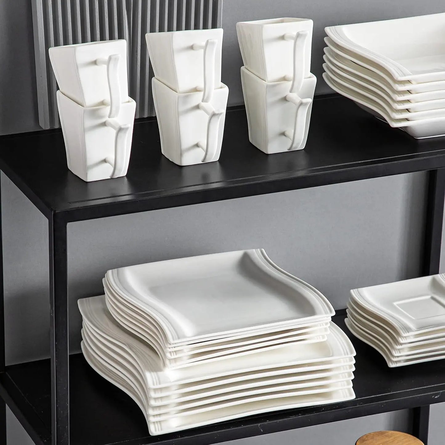 Ivory White Dinnerware Sets 60 Piece Porcelain