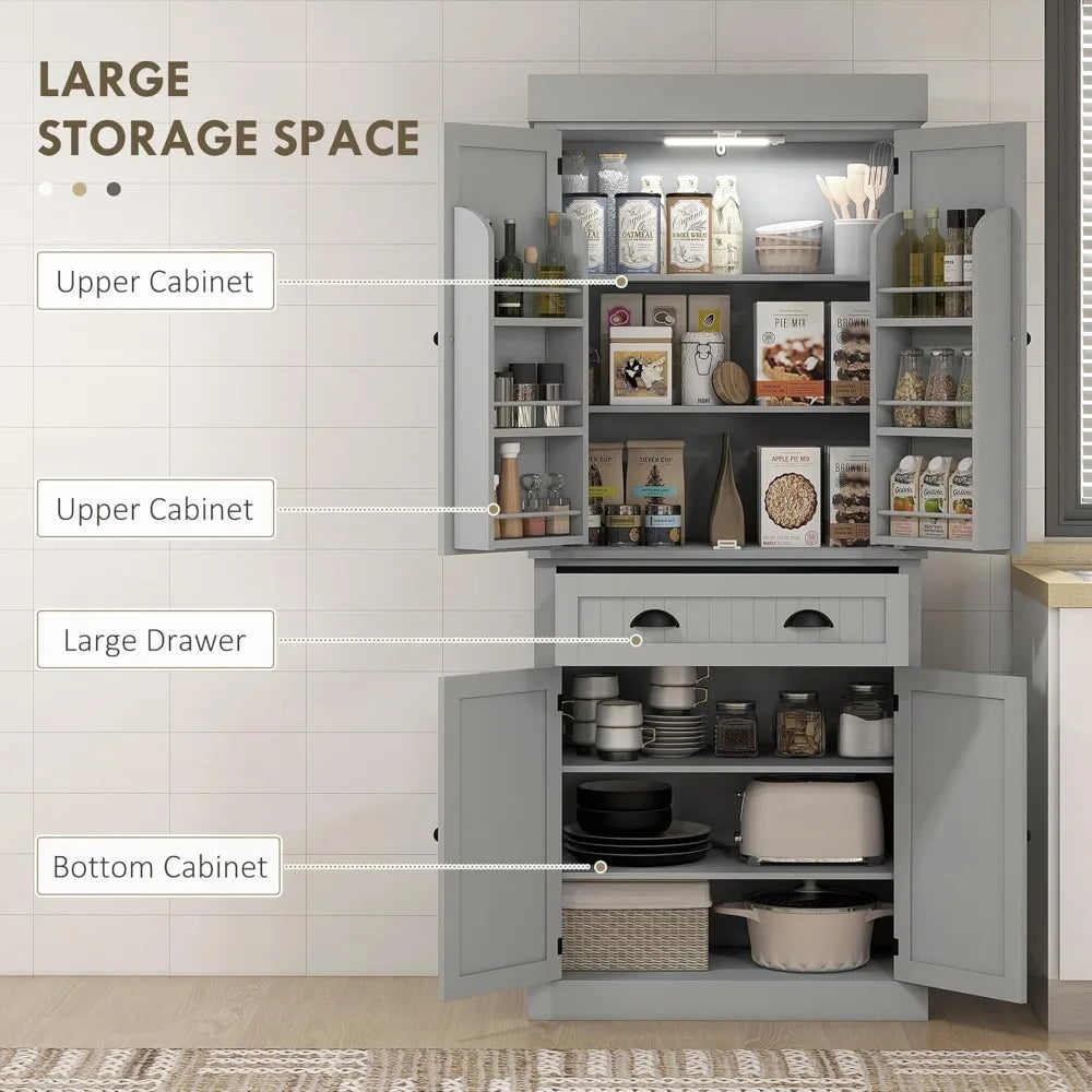 Kitchen Pantry Cabinet With Motion Sensor Light