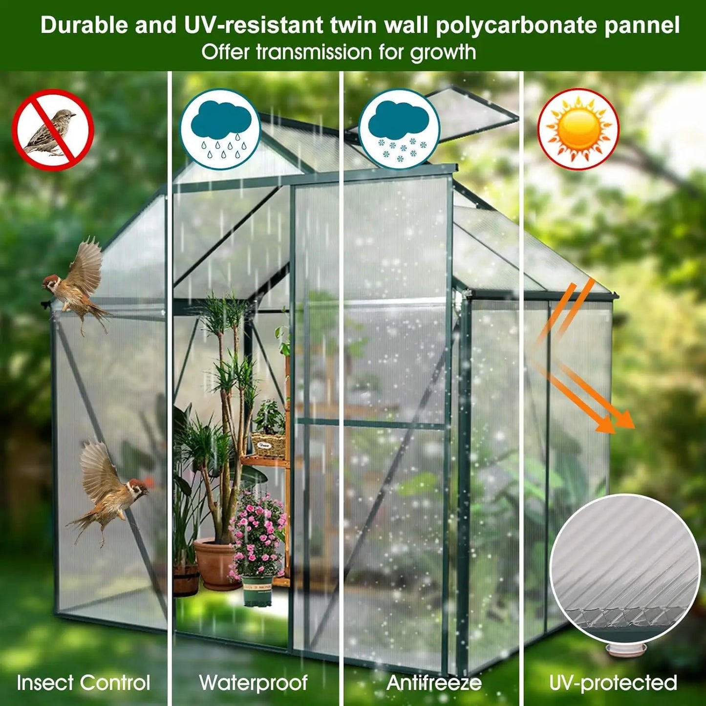 Walk-in Greenhouse Aluminum Kit